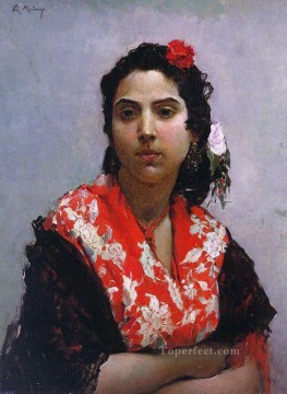 Raimundo de Madrazo y Garreta Painting - A Gypsy realist lady Raimundo de Madrazo y Garreta